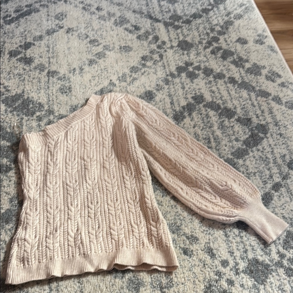 Chic Off-the-Shoulder Cream Sweater